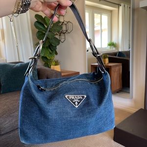 Prada | Bags | Authentic Vintage Prada Denim Blue Jeans Y2k 9s